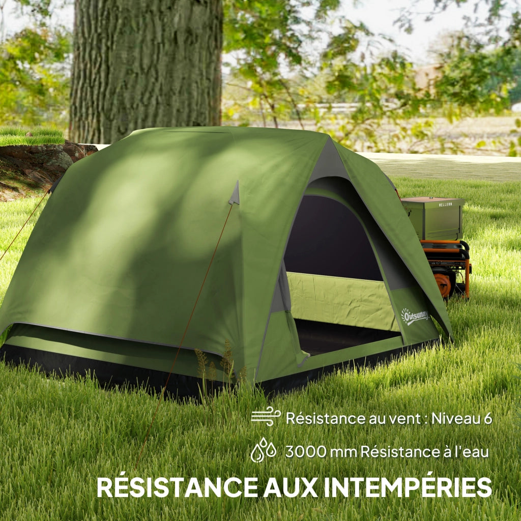 Tenda da campeggio familiare ¨C zephmum ¨C verde oliva impermeabile 2-4 posti