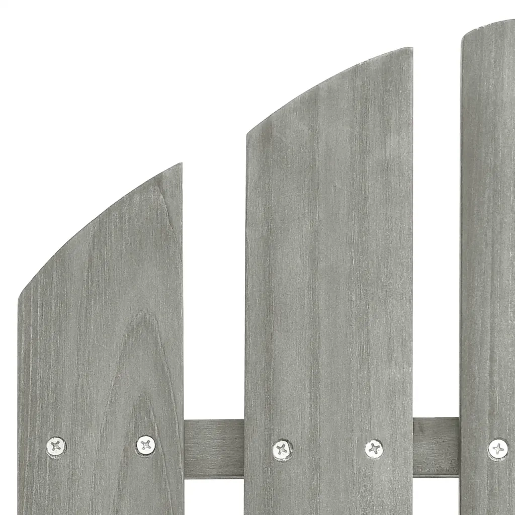 Sedia a Dondolo da Giardino in Legno Grigio 45704