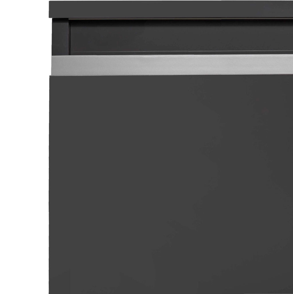 WHOUS Credenza Magic 3 ante antracite lucido 150x40x80 cm