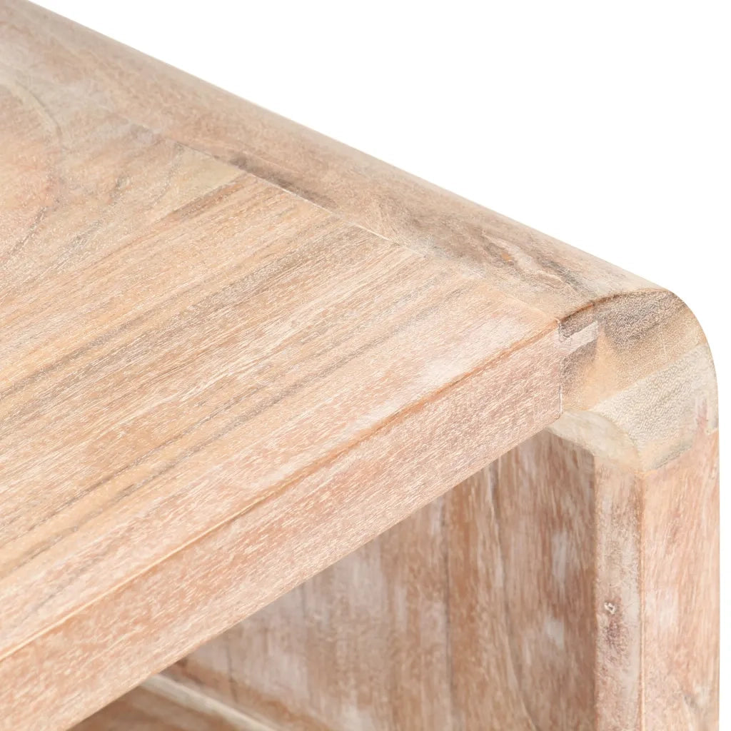 Comodino-Tavolino da notte 40x30x60 cm in Legno Massello di Acacia