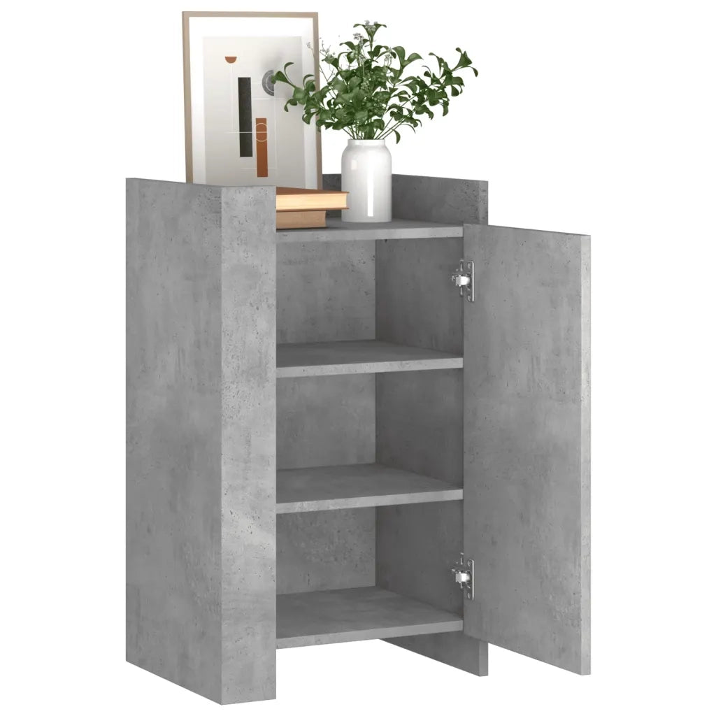 Credenza Grigio Cemento 45x35x75 cm in Legno Multistrato
