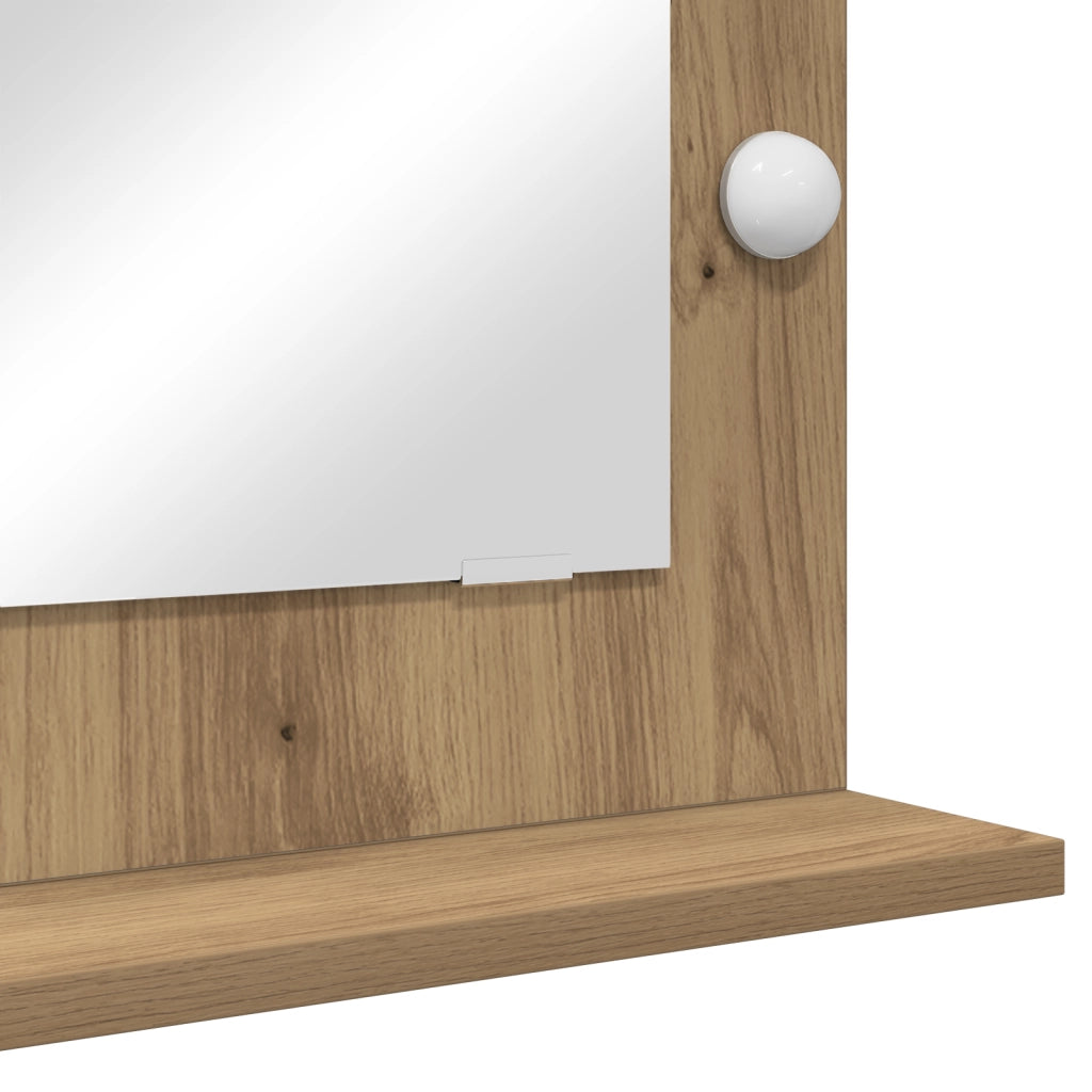 Specchio da Toeletta Quercia Artigianale Legno 70 x 50 x 18 cm