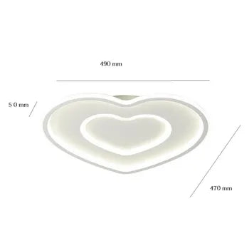 Lampadario Plafoniera Illuminazione a Led Moderno 63W Luce Soffitto Forma Cuore Luce Calda