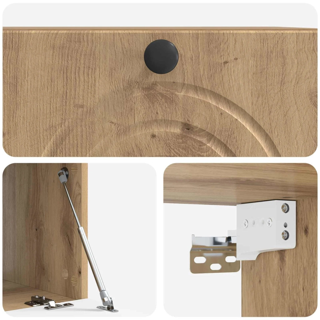 Mobile Porta TV da Muro Rovere Artigianale 59,5 x 41 x 30 cm