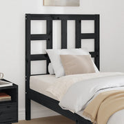 Testiera per Letto Nera 81x4x100 cm in Legno Massello di Pino cod mxl 37819