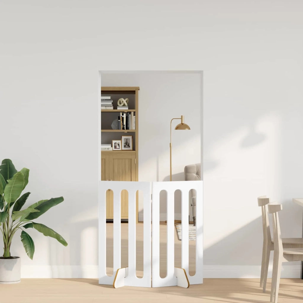 Recinto pieghevole per animali 2 pz Bianco 100,5 x 38 x 90 cm 8005971