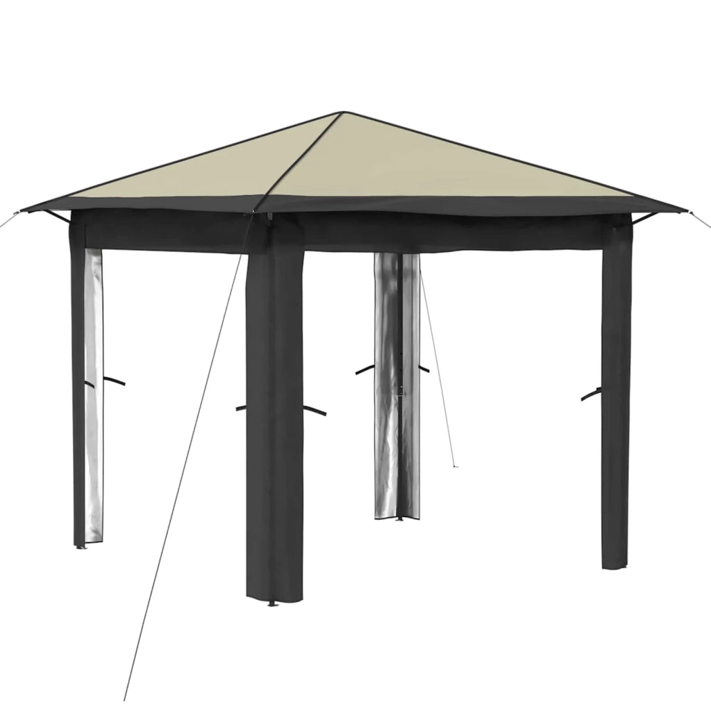 Gazebo senza Parete 2,6 x 2,6 m Crema e Antracite 42036803