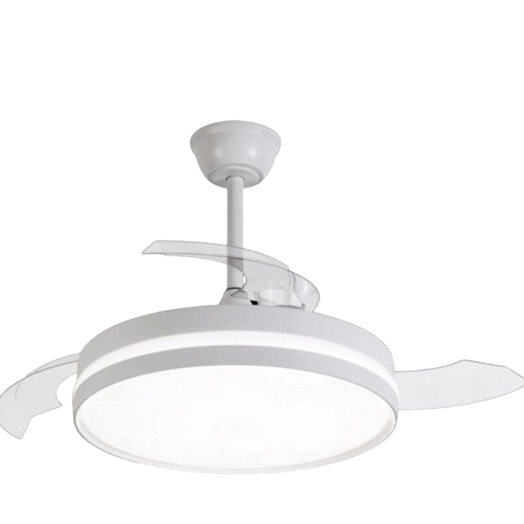 Plafoniera lampadario moderno a LED con ventilatore eliche a scomparsa da soffitto cambia 3 luci telecomando 60W gestibile da telecomando e APP