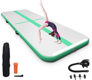 Tappetino da Ginnastica Gonfiabile Air Track, con Pompa ad Aria Elettrica, Materassino da Fitness 450 x 100 x 15 cm