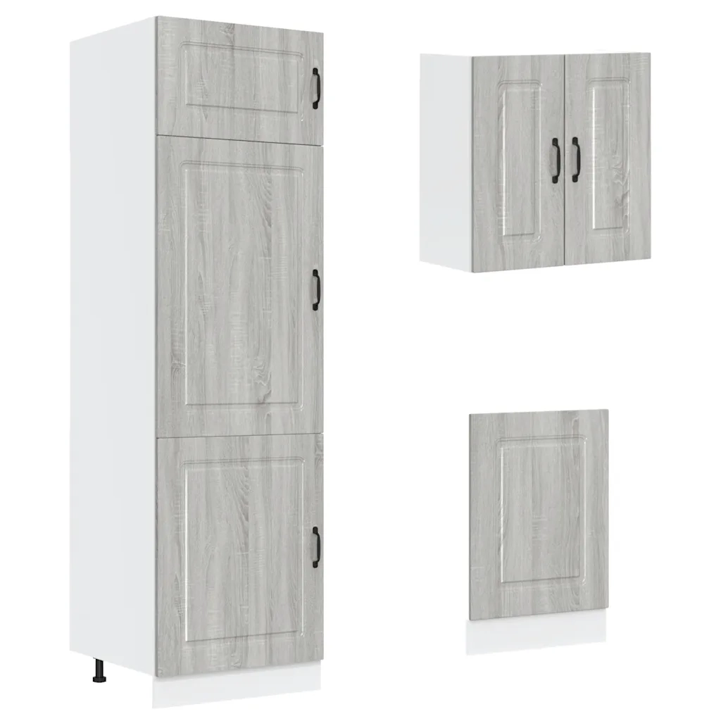 Set Mobili da Cucina 8 pz Kalmar Grigio Sonoma in Truciolato