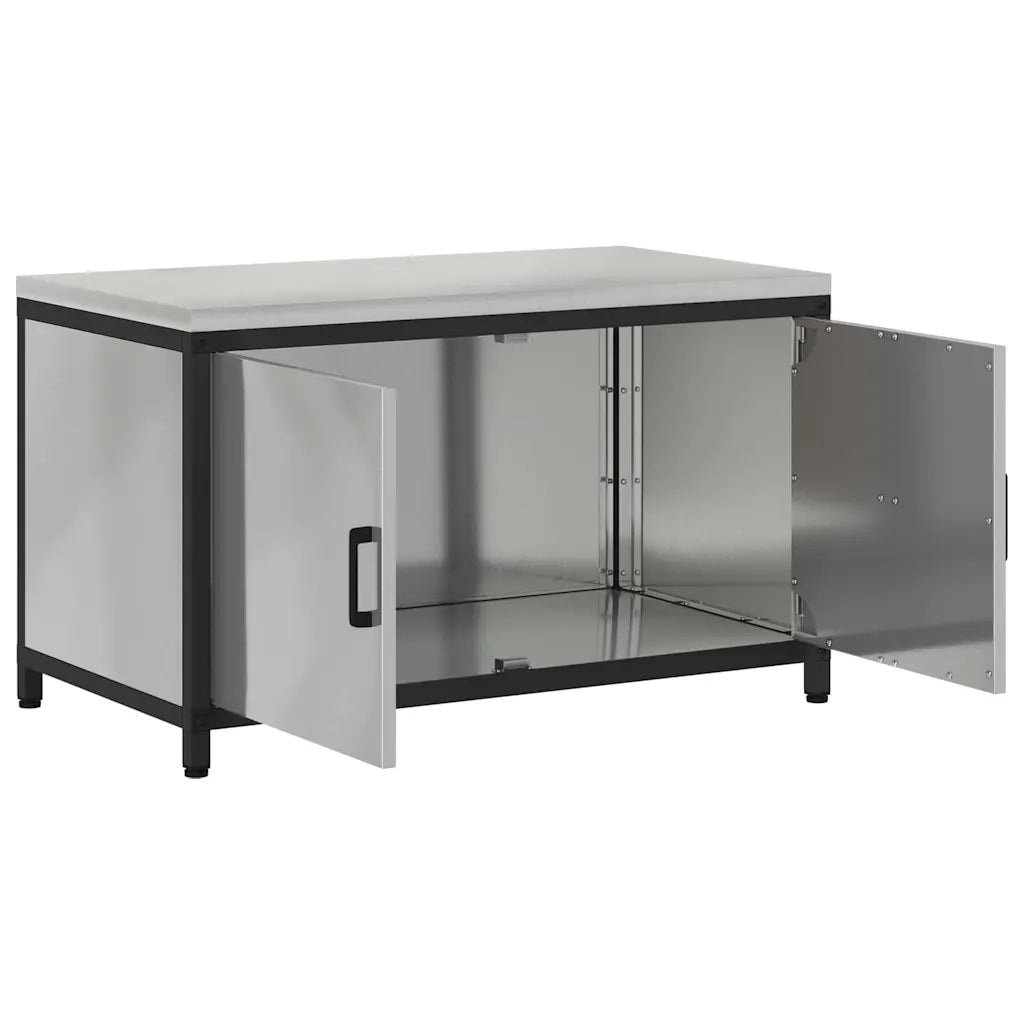 Stoccaggio in cucina con porta Argento 60 x 50 x 92 cm Acciaio