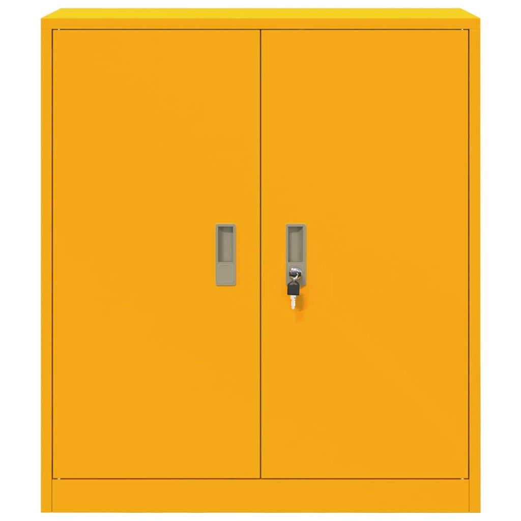 Armadio Giallo senape 80 x 40 x 90 cm Acciaio