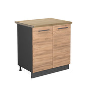 Mobile lavello cucina Fame-Line Rovere dorato/Antracite 80 cm, PL Rovere Vicco