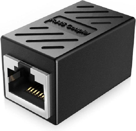 RJ45 CAT6 | Coude internetcavo | Estensione di rete Ethernet coupler | Nero
