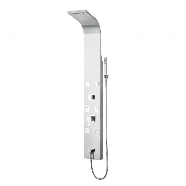 Colonna doccia multifunzione modello Cayman - Acciaio Inox