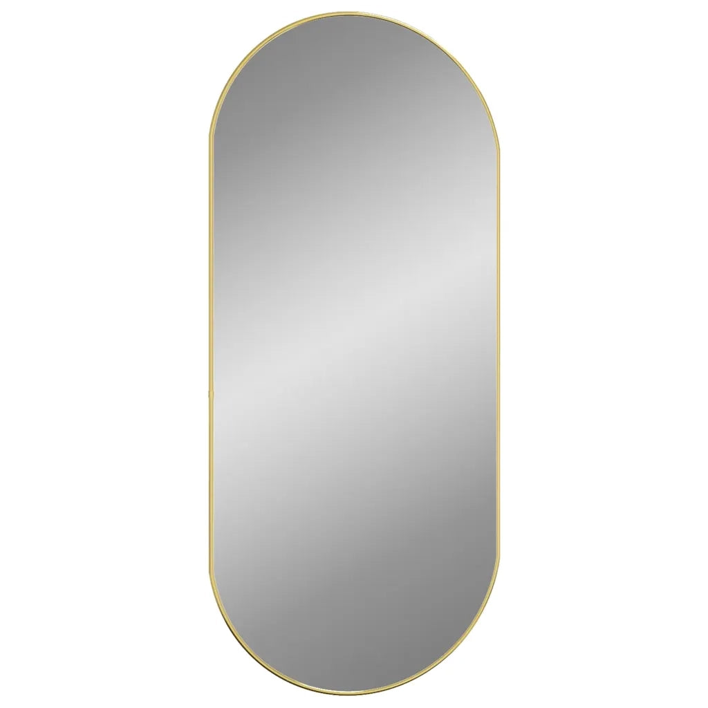 Specchio da Parete | Specchio decorativo Dorato 100x45 cm Ovale