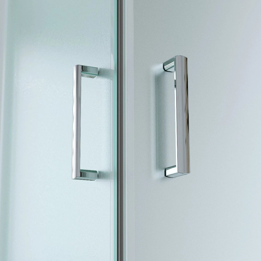 Box Doccia 3 Lati 80x120x80 Cm H 185 cm vetro 6 mm Opaco Scorrevole| Kiro