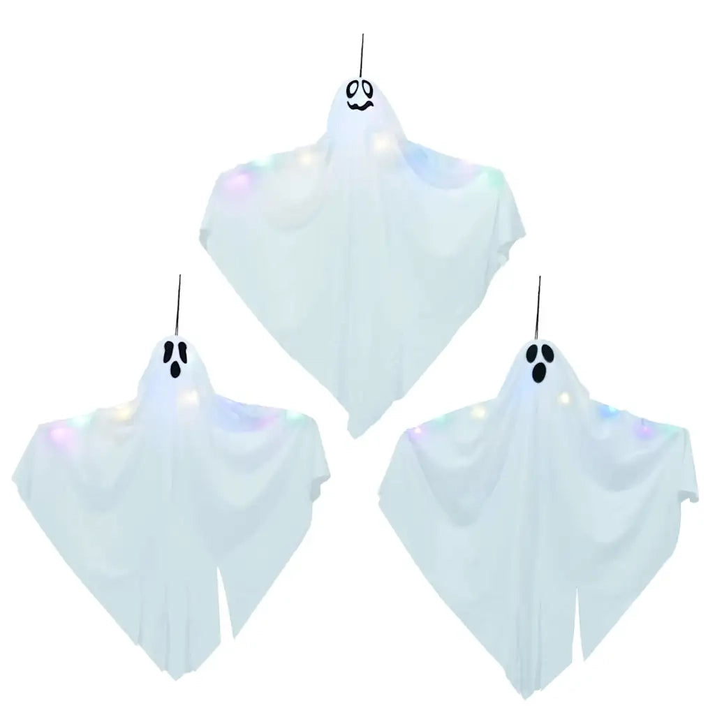 Fantasma appeso di Halloween 3 pcs Bianco 52 x 62 cm Poliestere 42020046