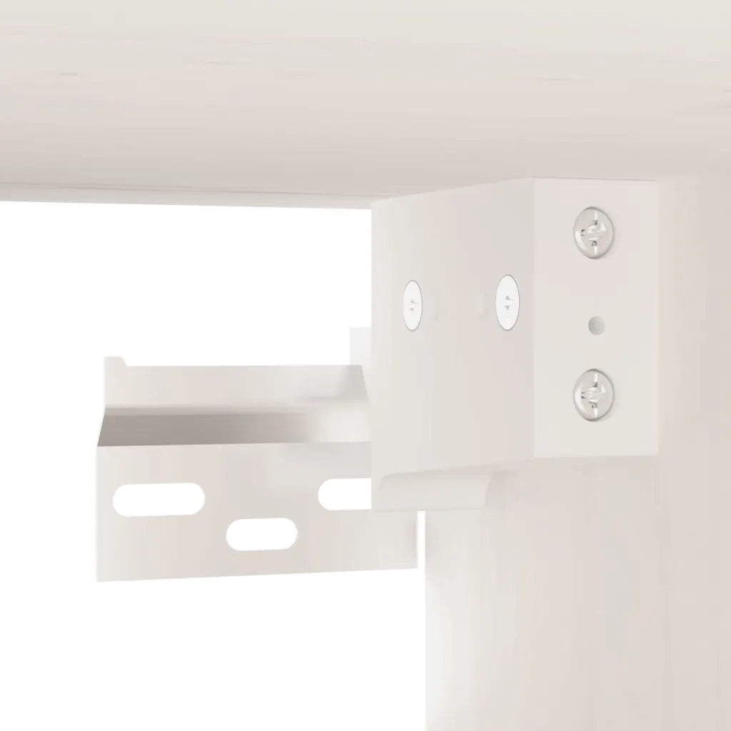 Pensili 2 pz Bianchi 80x30x30 cm in Legno Massello di Pino CFW5869882