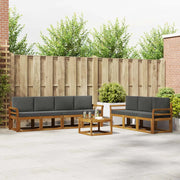Set di divani da esterno con cuscino 8 pcs Naturale e Antracite