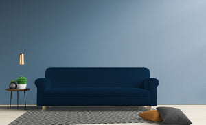 Copridivano Elasticizzato 1 Posto in Poliestere Leslie Blu Scuro