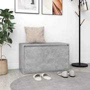 Panca da ingresso-Sgabello-Panca da Corridoio 80x40x45 cm Grigio Cemento in Truciolato