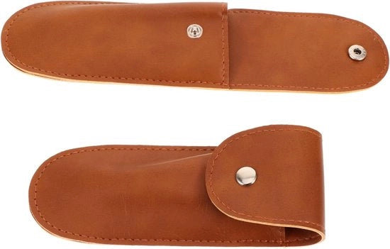 Borsa di pelle di alta qualità per due armoniche a bocca portatili - con motivo zeppa - contenitore in pelle PU - custodia utile