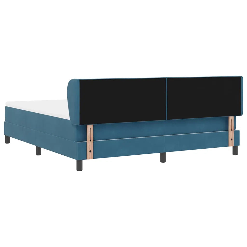 Letto a molle con testiera Blu scuro 180 x 200 cm Velluto 3340458
