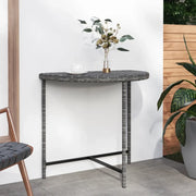 Tavolo da Giardino Grigio 80x50x75 cm in Polyrattan 316655