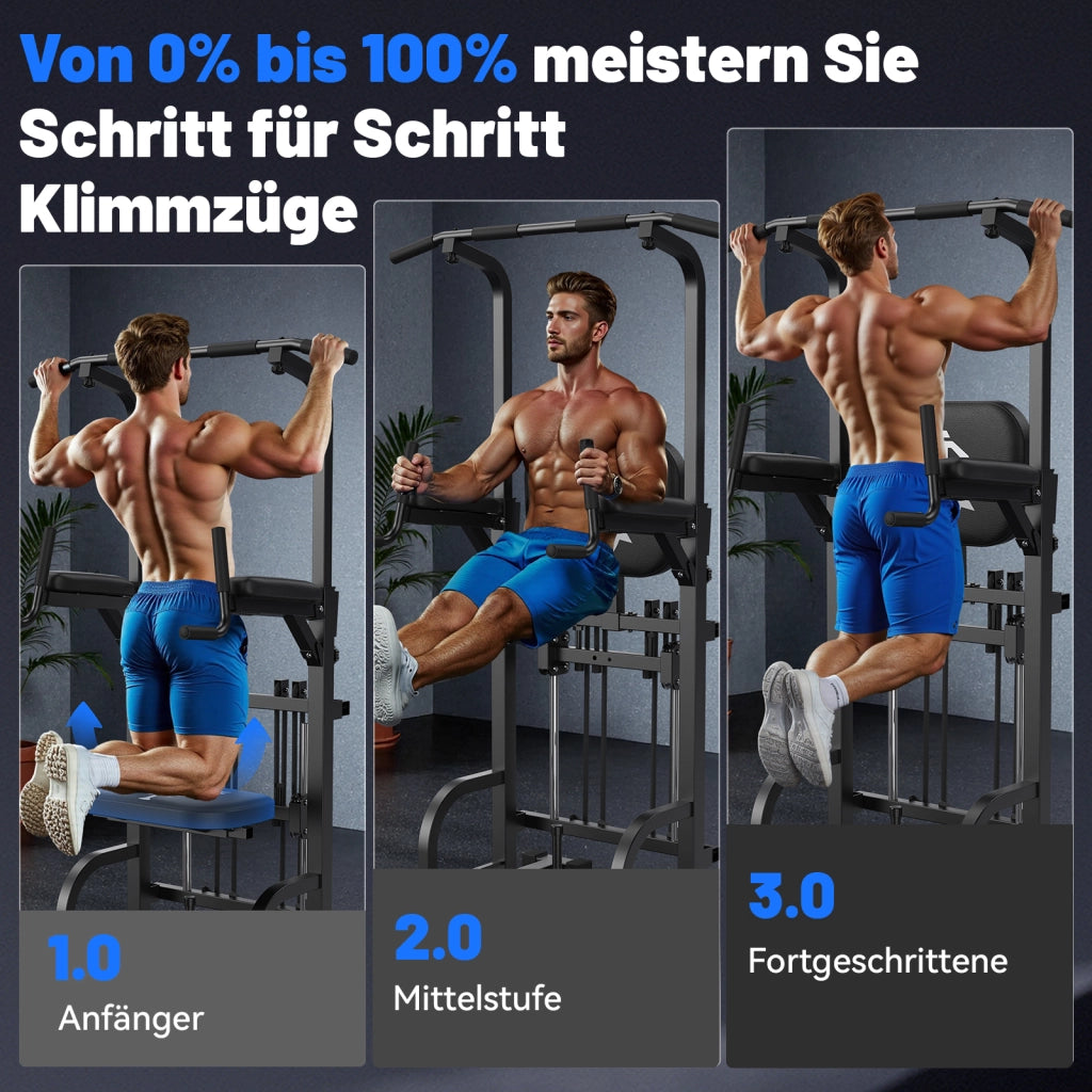 Power Tower Dip Station - Xylo - Stazione Multifunzione per Trazioni e Dip 204kg
