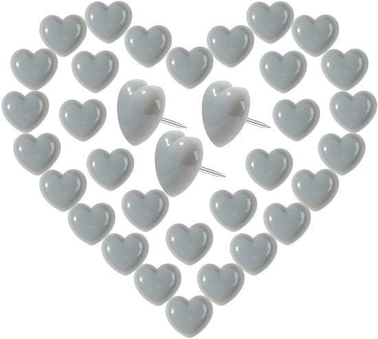 Spine Viti a Testa di Cuore 150 pezzi - Spine a Testa di Cuore - Viti Decorative - Materiale Kunststoffo/ Acciaio - Lunghezza 11mm - Per Foto/Murales - Spine a Testa di Cuore