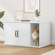 Casa per Gatti Bianco Lucido 85 x 55 x 50 cm Legno multistrato