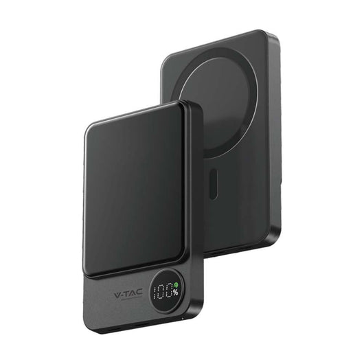 10000 mAh 9mm Ultra sottile mega mega in alluminio in alluminio magnetico Power Bank wireless Spazio di carica rapida grigio