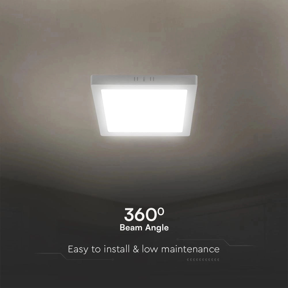 Plafoniera LED 6W Quadrata 6500K Samsung IP20 Bianca V-TAC