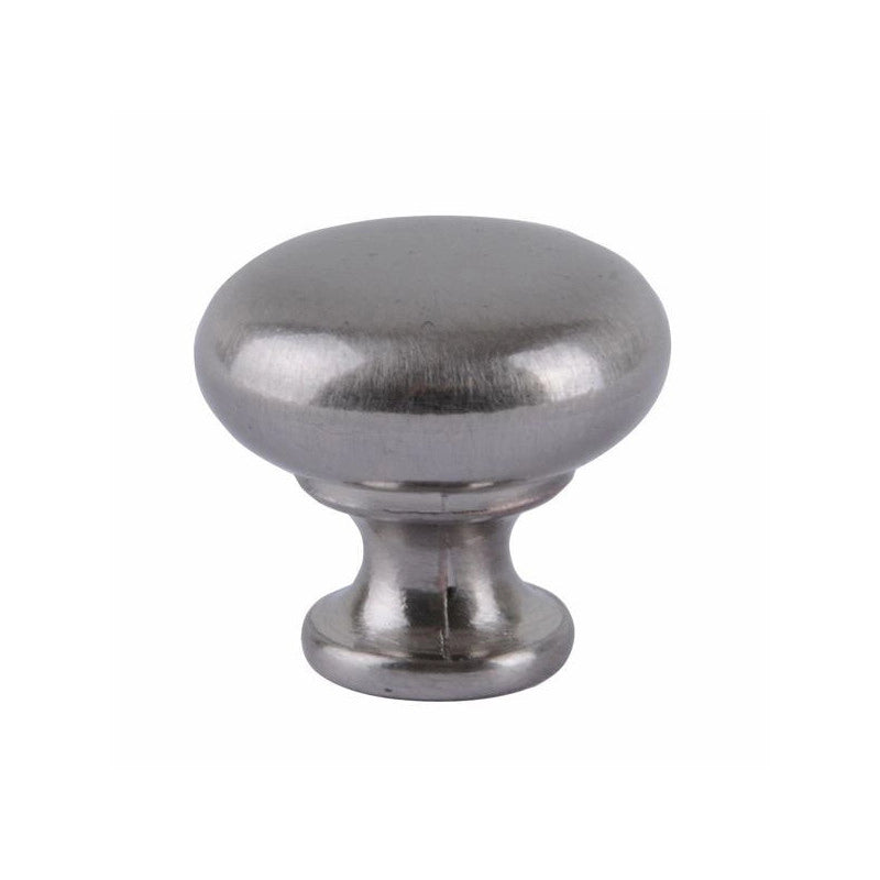 Pomolo Tondo Zama Nickel Satinato Mm 25