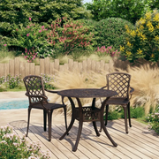 Set da Bistrot 3 pz in Alluminio Pressofuso Bronzo cod mxl 43268
