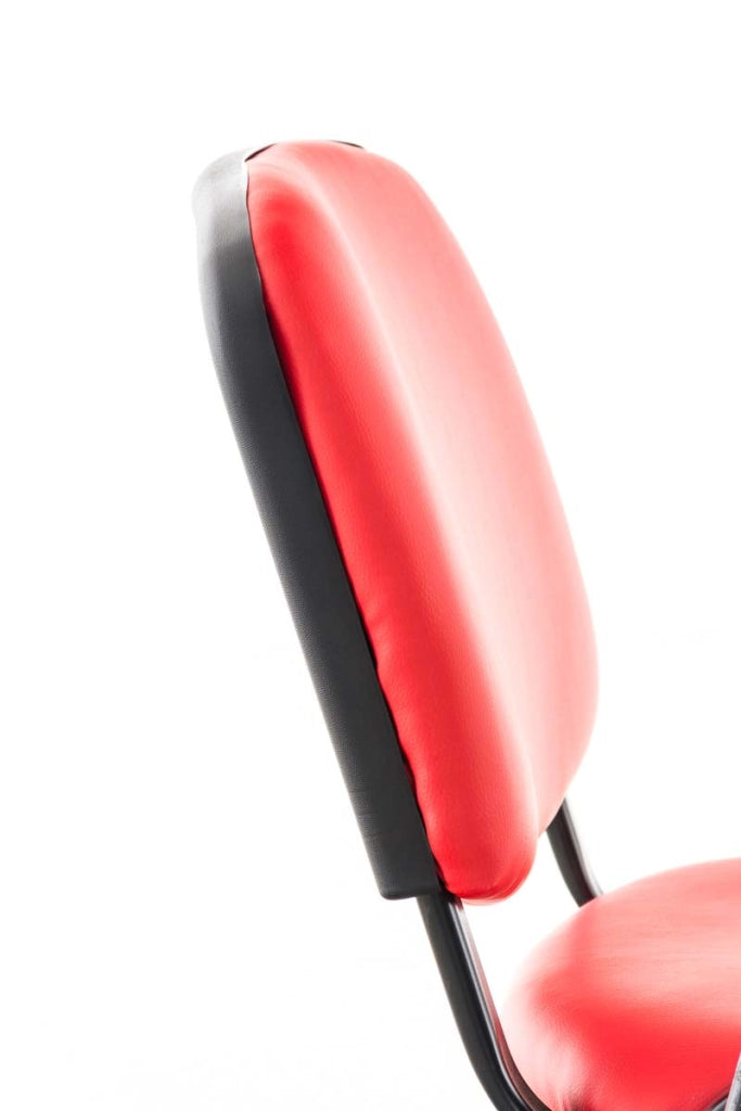 Sedia Ken in similpelle con tavolino ribaltabile rosso