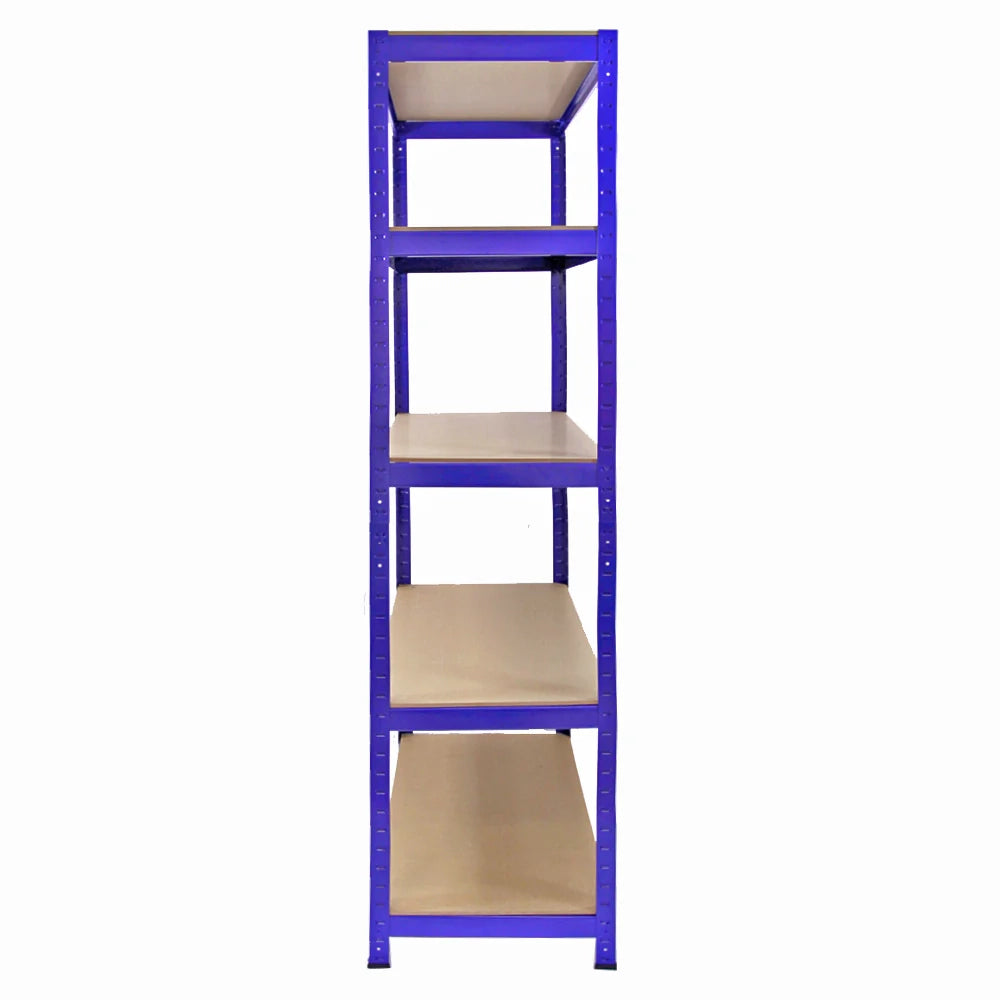 Set 3 Scaffali Metallici 90x50x180 cm 5 Ripiani MDF Portata 200 kg
