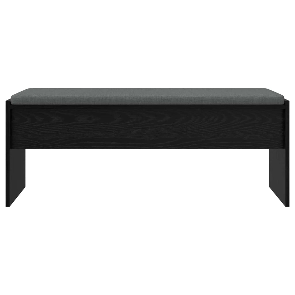 Panca per ingresso con cuscino Rovere Nero 103 x 38 x 40 cm