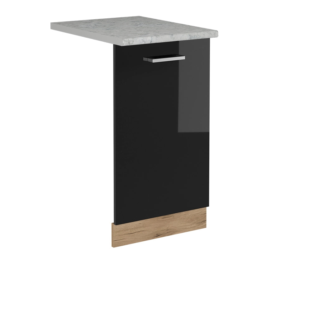 Vicco Pannello frontale della lavastoviglie Nero lucido 45 cm , PL Marmo