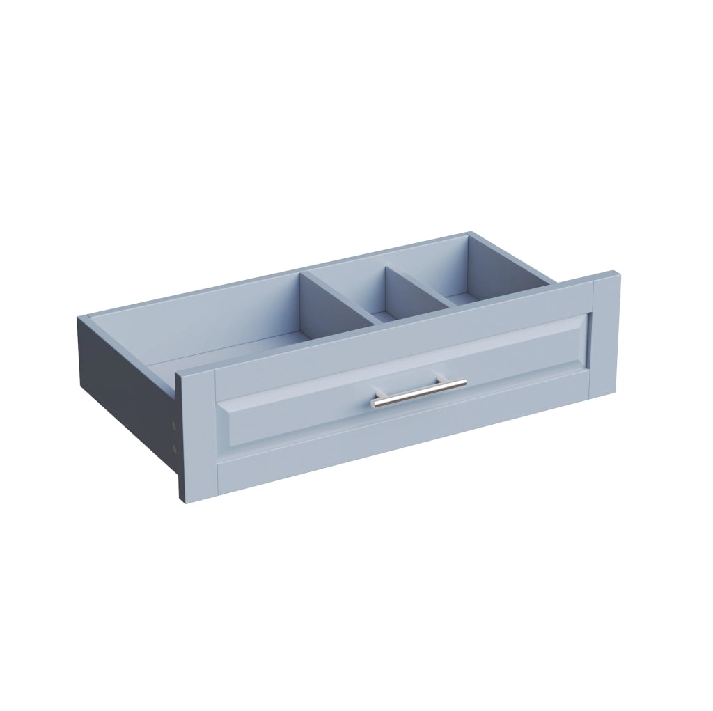Carrello da cucina pieghevole 143 cm con cassetti e cestello vino blu HAVRYA