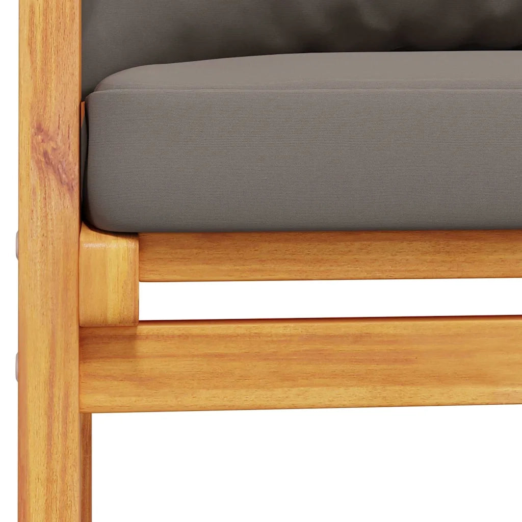 Salotto da Giardino-Set da giardino con Cuscino in Legno Massello di Acacia 434726