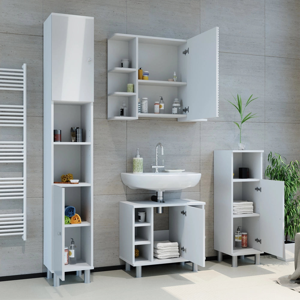 Mobile sottolavabo per bagno Fynn Bianco lucido 60 x 54 cm Vicco