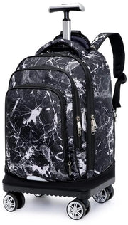 Borsa a rotelle per uomini e donne - Resistente e impermeabile - Grigio - Borsa per studenti con protezione per laptop