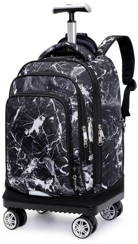 Borsa a rotelle per uomini e donne - Resistente e impermeabile - Grigio - Borsa per studenti con protezione per laptop