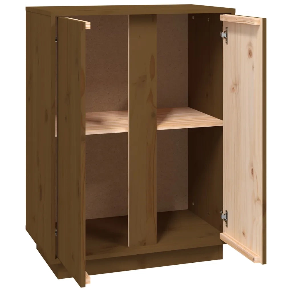 Credenza Miele 60x35x80 cm in Legno Massello di Pino