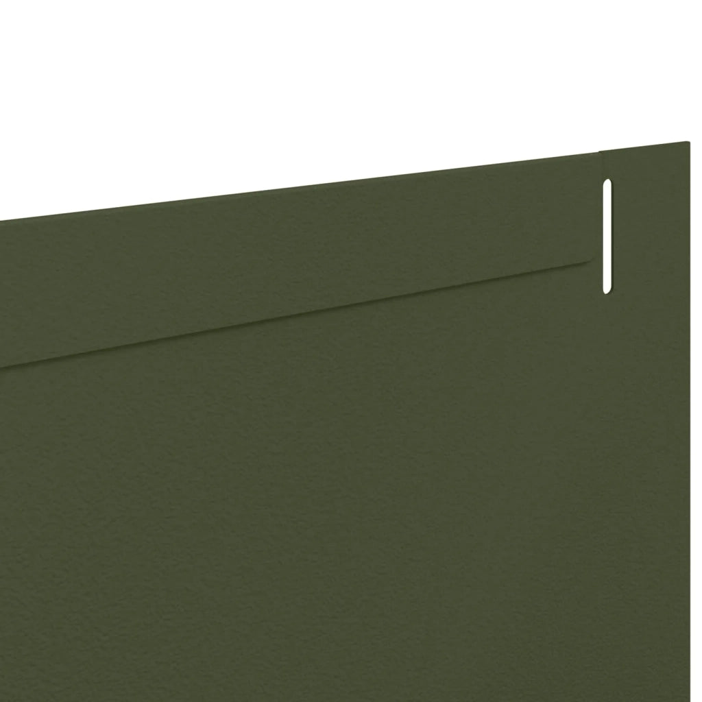 Bordura per Prato 10 pz 102 x 10 x 4 cm Acciaio Verde Oliva 8008751