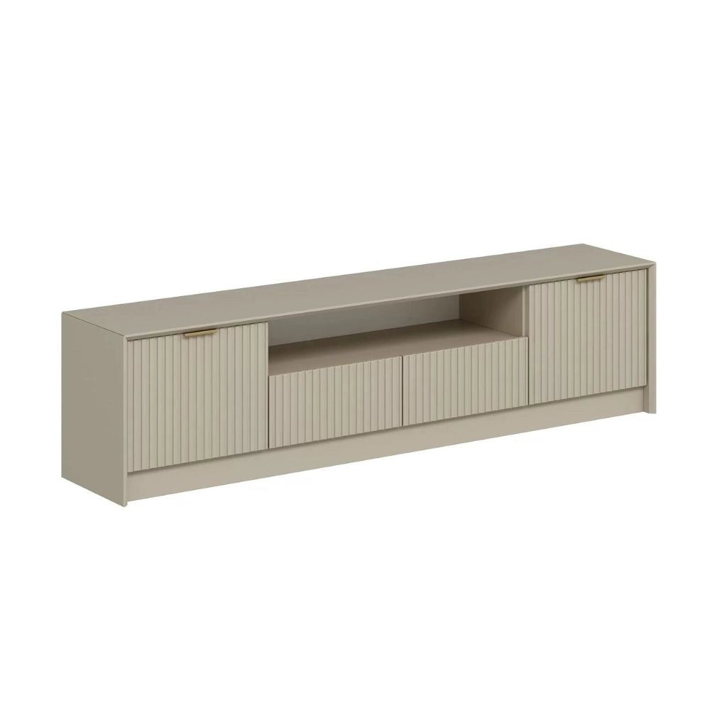Porta TV Kale cashmere effetto cannettato 180x35x45H