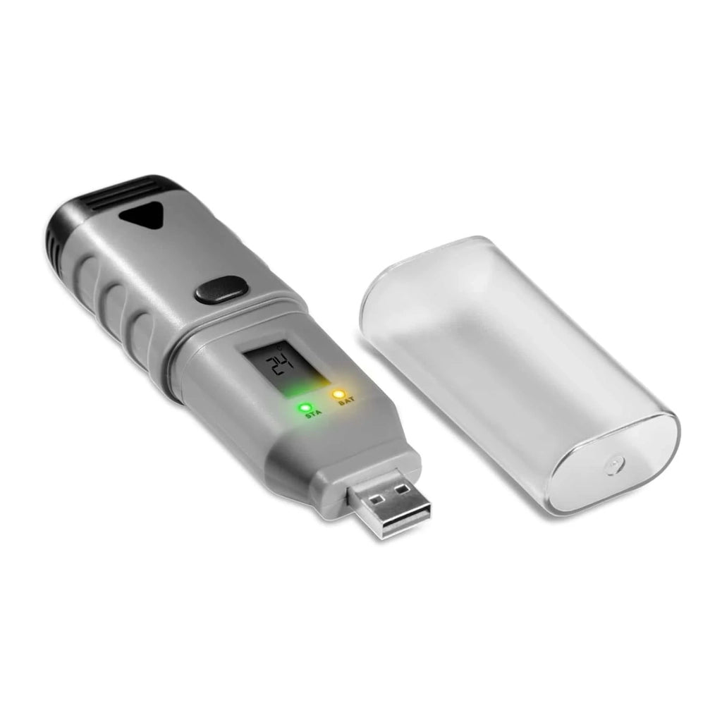 Registratore di temperatura + umidità dell'aria - LCD - (-35) a +80 °C - 0 a 100% UR 14_0005504