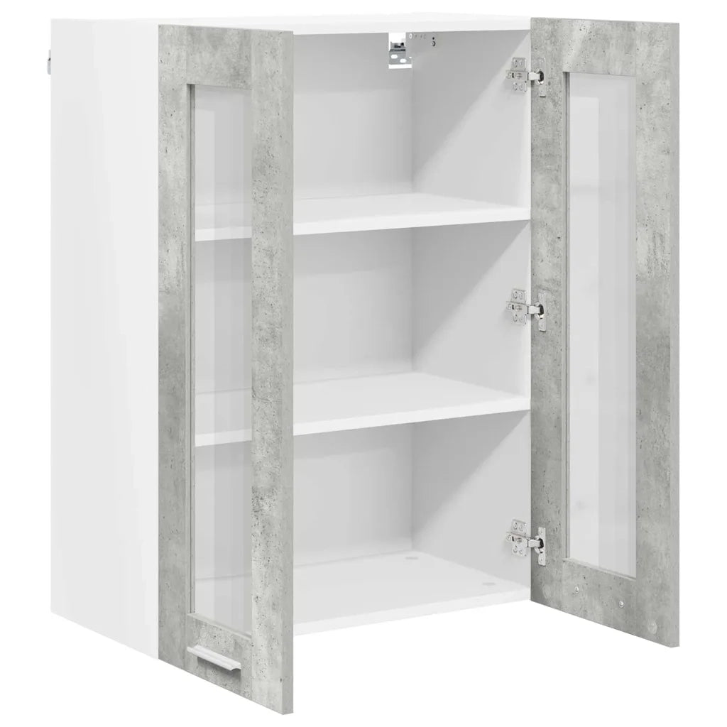 Armadio pensile con porta Grigio cemento 60 x 31 x 80 cm 884317